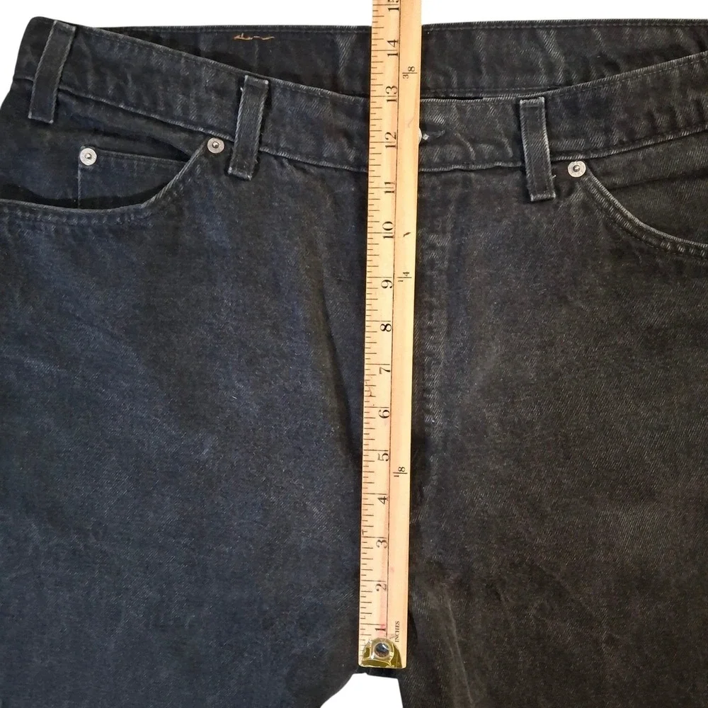 VTG Levi's 550 Relaxed Fit Tapered Leg Jeans Mens 38x32* Black Denim Orange Tab - Picture 8 of 12